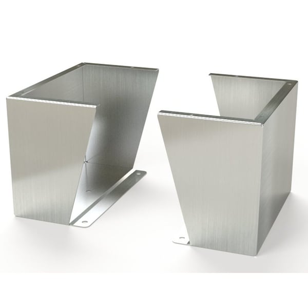 Floor Stand Kit, 12 in. H x 16 in. W x 9.12 in. L, 304 Stainless Steel, 1 PR